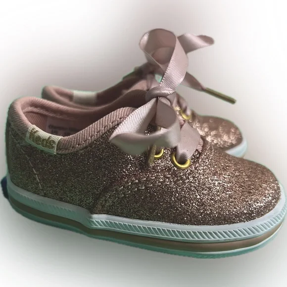 Rose Gold Keds For Baby Keds Shoes Baby Keds Rose Gold Glitter - Main Image